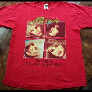VINTAGE POISON CONCERT GLAM ROCK T SHIRT !! 80's Rock!!